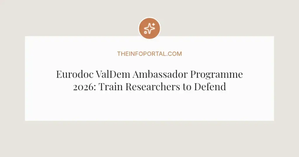 Eurodoc ValDem Ambassador Programme 2026: Train Researchers to Defend Democracy