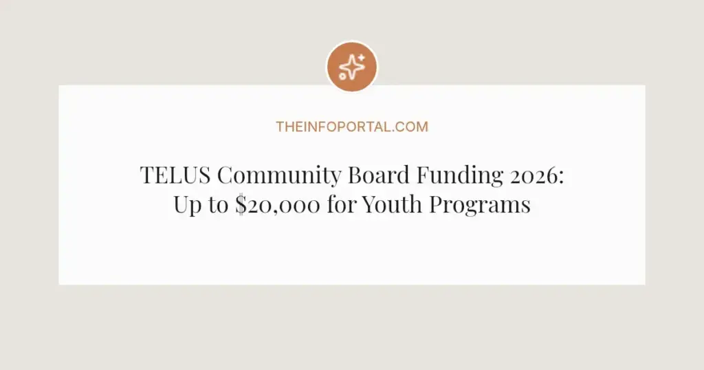TELUS Community Board Funding 2026: Up to $20,000 for Youth Programs