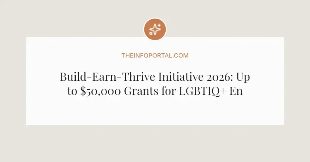 Build-Earn-Thrive Initiative 2026: Up to $50,000 Grants for LGBTIQ+ Entrepreneurship in Africa