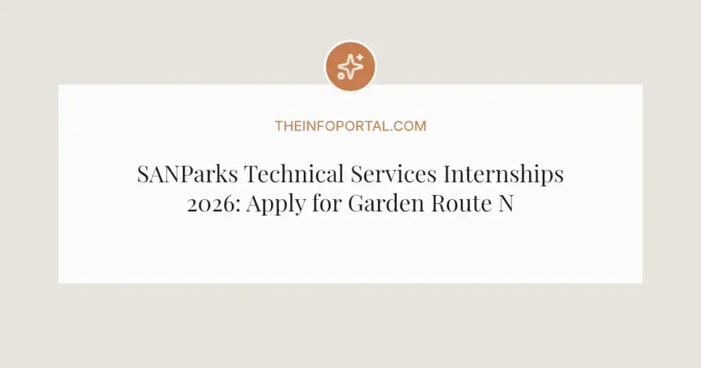 SANParks Technical Services Internships 2026: Apply for Garden Route National Park