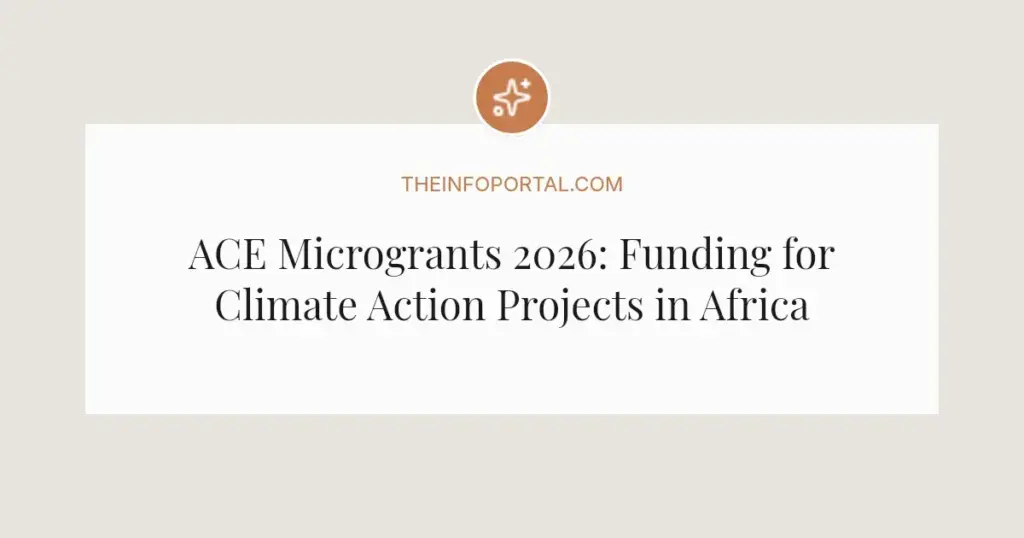ACE Microgrants 2026: Funding for Climate Action Projects in Africa