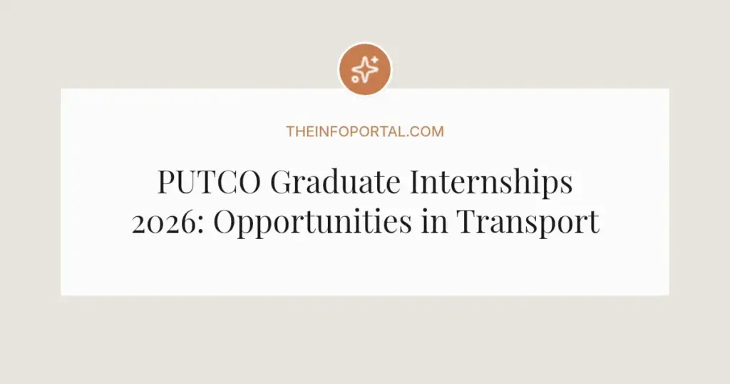 PUTCO Graduate Internships 2026: Opportunities in Transport