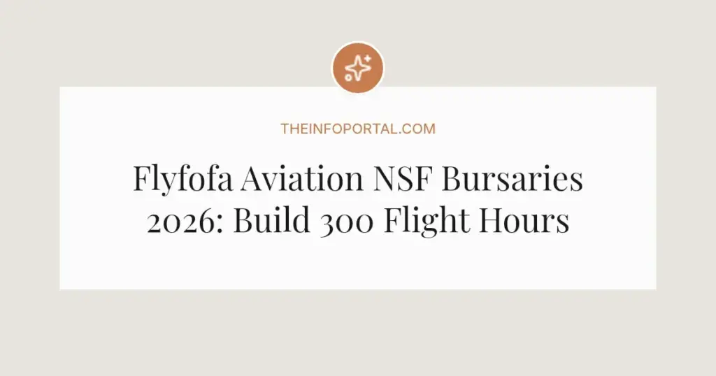 Flyfofa Aviation NSF Bursaries 2026: Build 300 Flight Hours