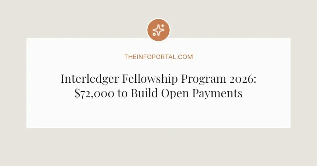 Interledger Fellowship Program 2026: $72,000 to Build Open Payments