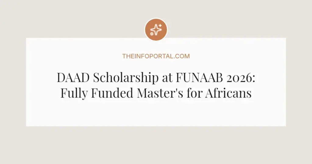 DAAD Scholarship at FUNAAB 2026: Fully Funded Master's for Africans