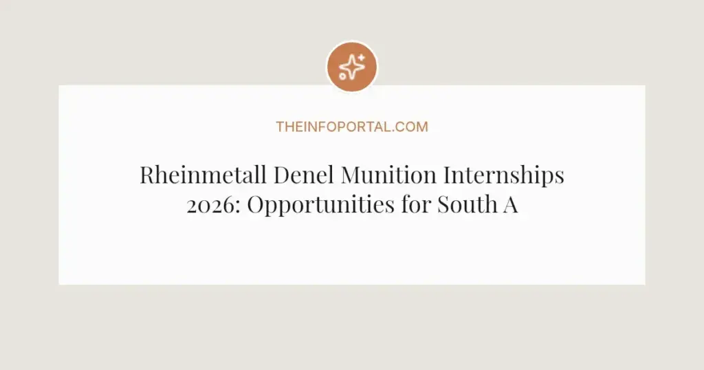 Rheinmetall Denel Munition Internships 2026: Opportunities for South African Graduates