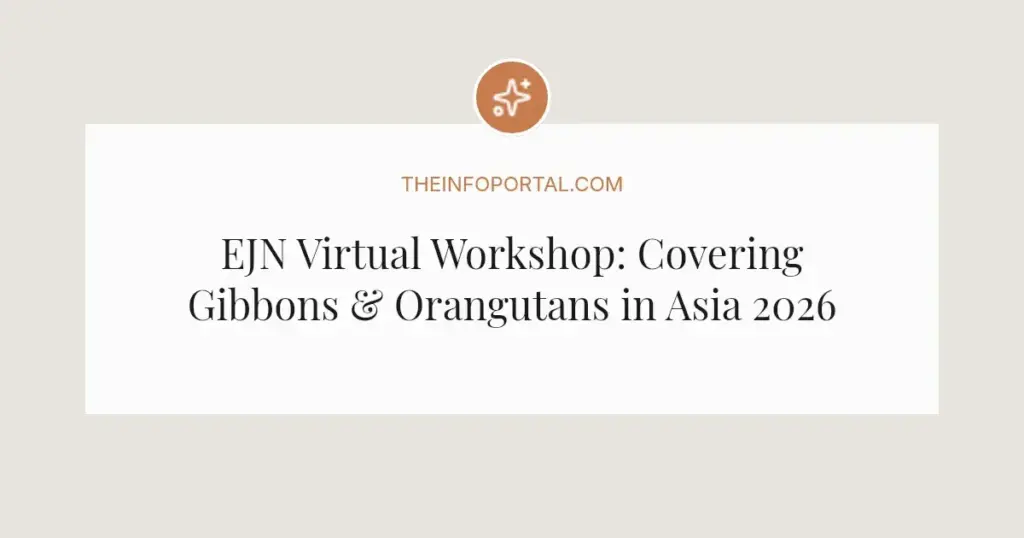 EJN Virtual Workshop: Covering Gibbons & Orangutans in Asia 2026