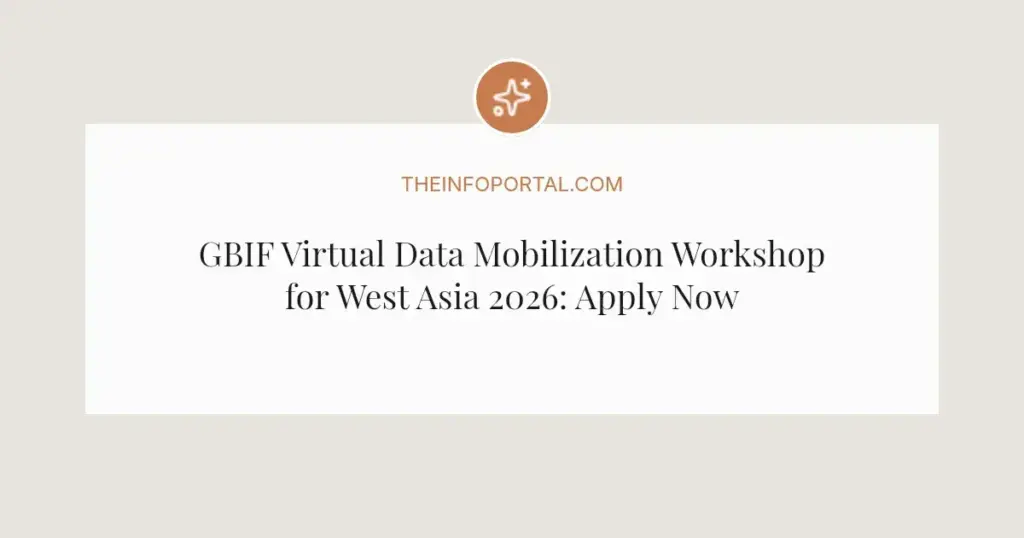 GBIF Virtual Data Mobilization Workshop for West Asia 2026: Apply Now