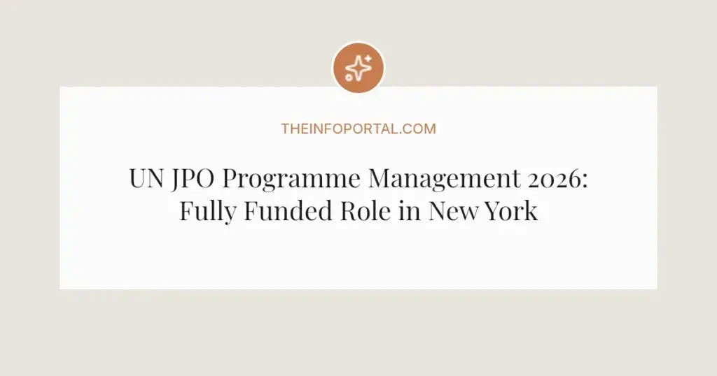 UN JPO Programme Management 2026: Fully Funded Role in New York