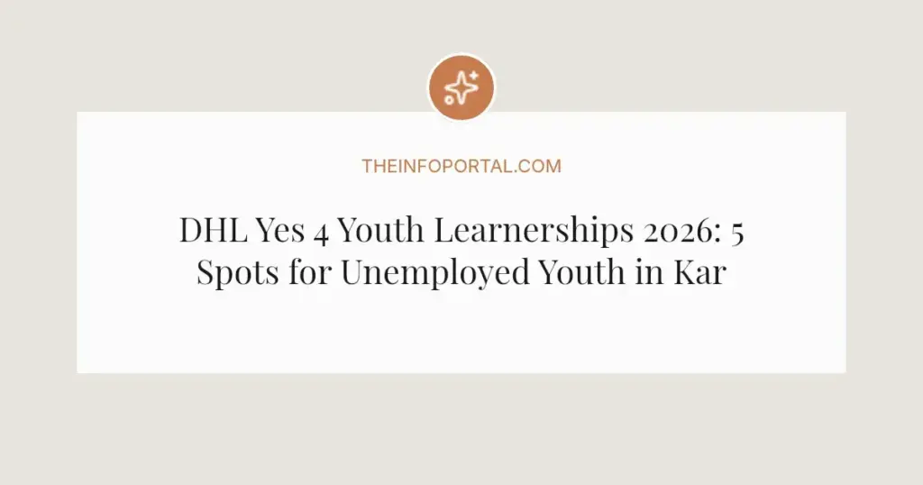 DHL Yes 4 Youth Learnerships 2026: 5 Spots for Unemployed Youth in Kariega