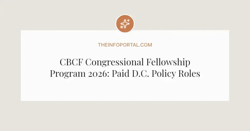 CBCF Congressional Fellowship Program 2026: Paid D.C. Policy Roles