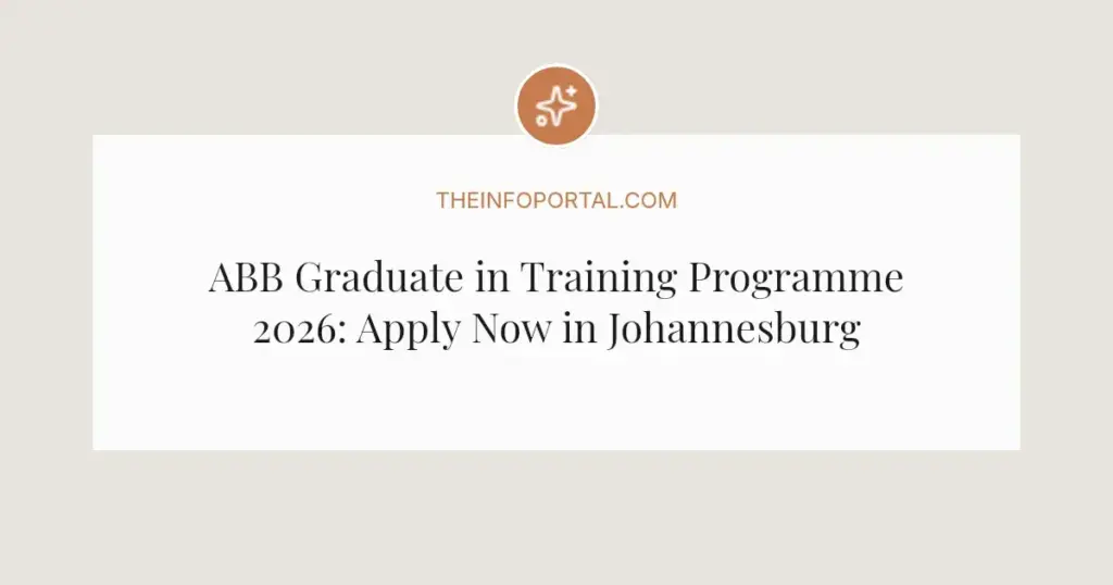 ABB Graduate in Training Programme 2026: Apply Now in Johannesburg