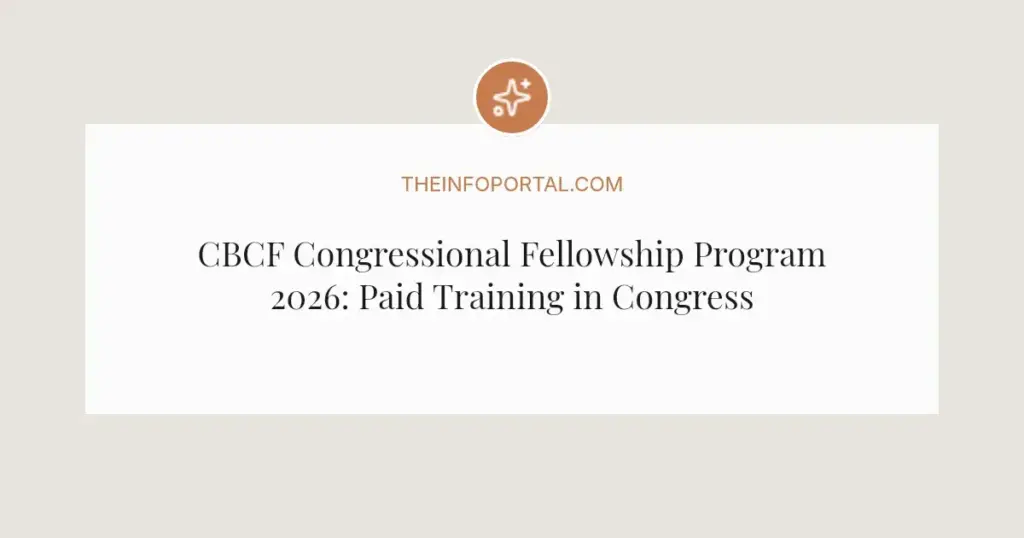 CBCF Congressional Fellowship Program 2026: Paid Training in Congress