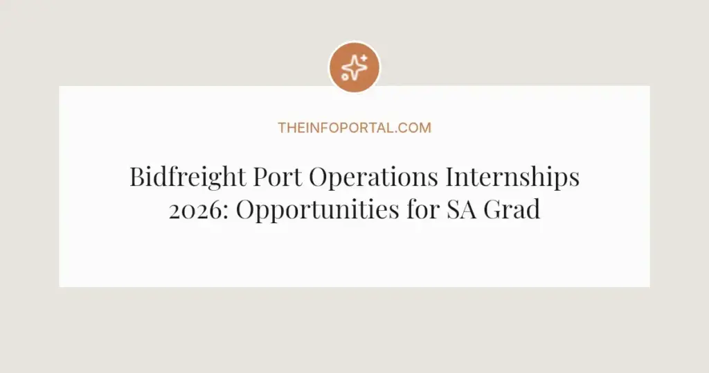 Bidfreight Port Operations Internships 2026: Opportunities for SA Graduates