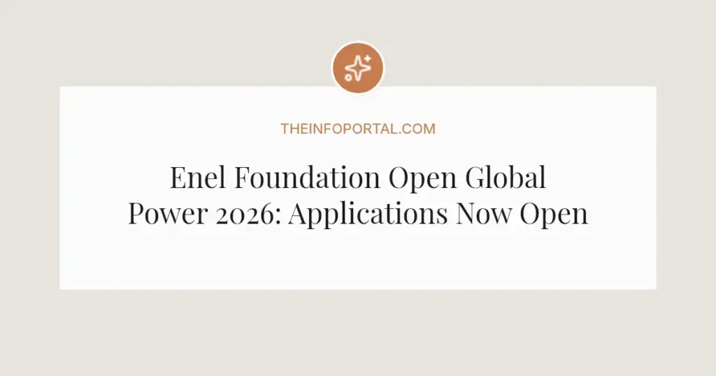 Enel Foundation Open Global Power 2026: Applications Now Open