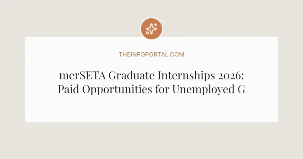 merSETA Graduate Internships 2026: Paid Opportunities for Unemployed Graduates