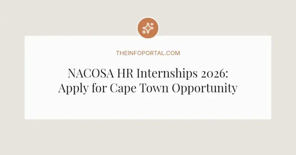 NACOSA HR Internships 2026: Apply for Cape Town Opportunity