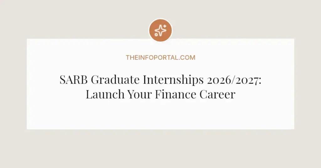 SARB Graduate Internships 2026/2027: Launch Your Finance Career