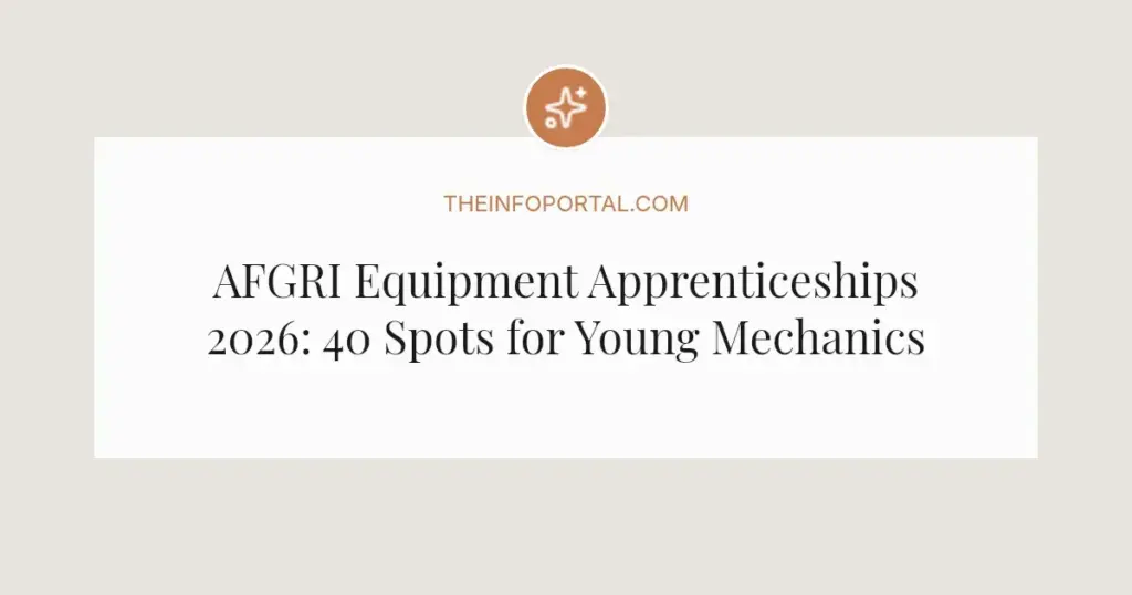 AFGRI Equipment Apprenticeships 2026: 40 Spots for Young Mechanics