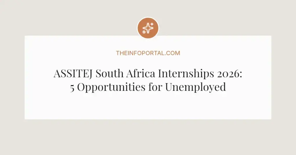 ASSITEJ South Africa Internships 2026: 5 Opportunities for Unemployed Youth