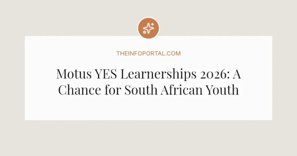 Motus YES Learnerships 2026: A Chance for South African Youth