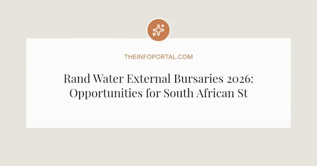 Rand Water External Bursaries 2026: Opportunities for South African Students
