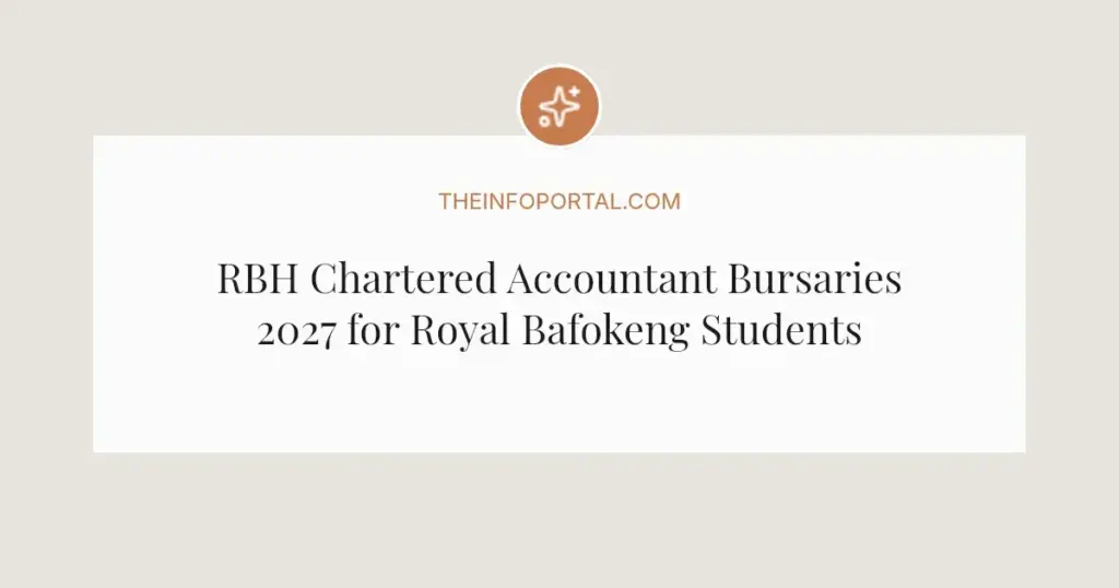 RBH Chartered Accountant Bursaries 2027 for Royal Bafokeng Students