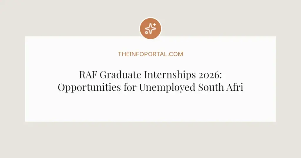 RAF Graduate Internships 2026: Opportunities for Unemployed South African Youth