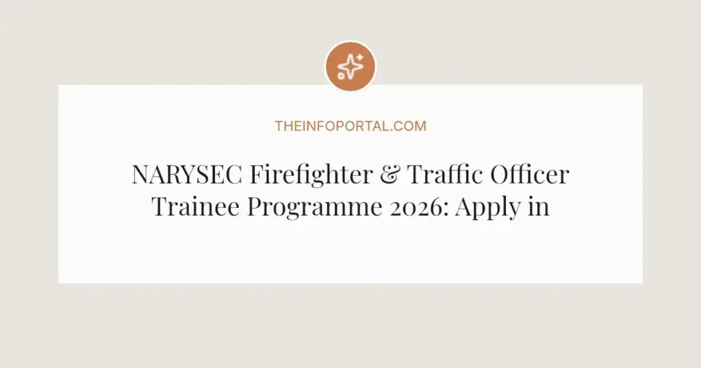 NARYSEC Firefighter & Traffic Officer Trainee Programme 2026: Apply in KwaZulu-Natal