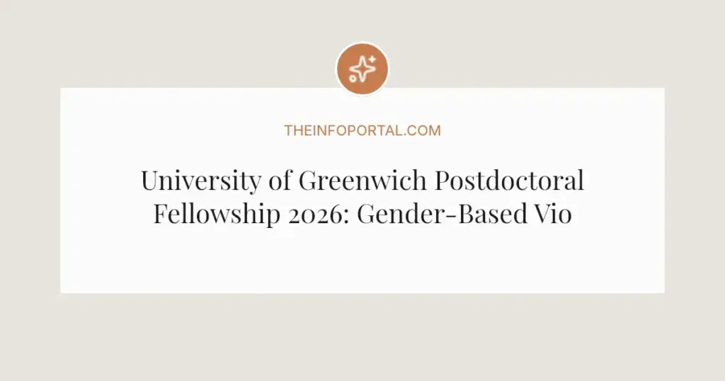 University of Greenwich Postdoctoral Fellowship 2026: Gender-Based Violence in Food Systems