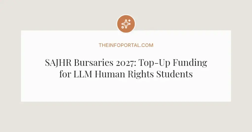 SAJHR Bursaries 2027: Top-Up Funding for LLM Human Rights Students
