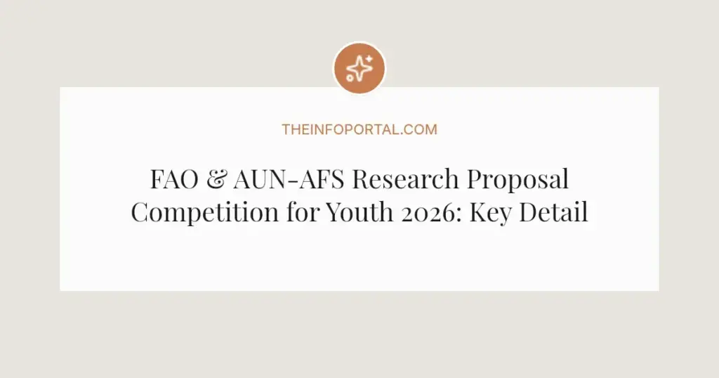 FAO & AUN-AFS Research Proposal Competition for Youth 2026: Key Details