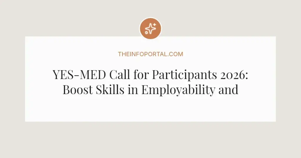 YES-MED Call for Participants 2026: Boost Skills in Employability and Innovation