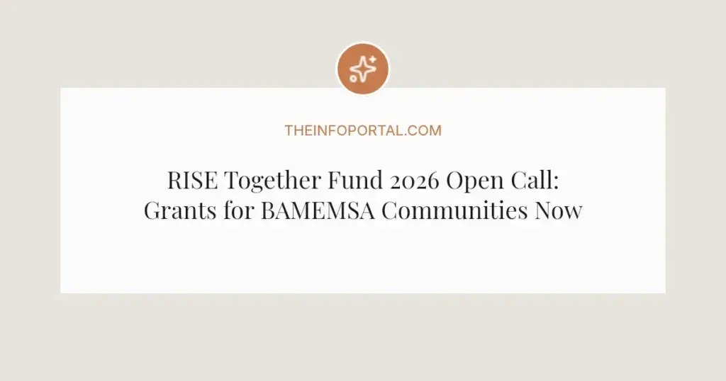 RISE Together Fund 2026 Open Call: Grants for BAMEMSA Communities Now Open