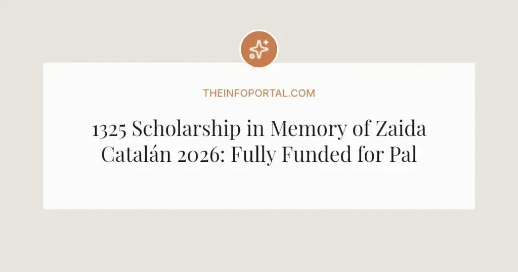 1325 Scholarship in Memory of Zaida Catalán 2026: Fully Funded for Palestinian Peacebuilders