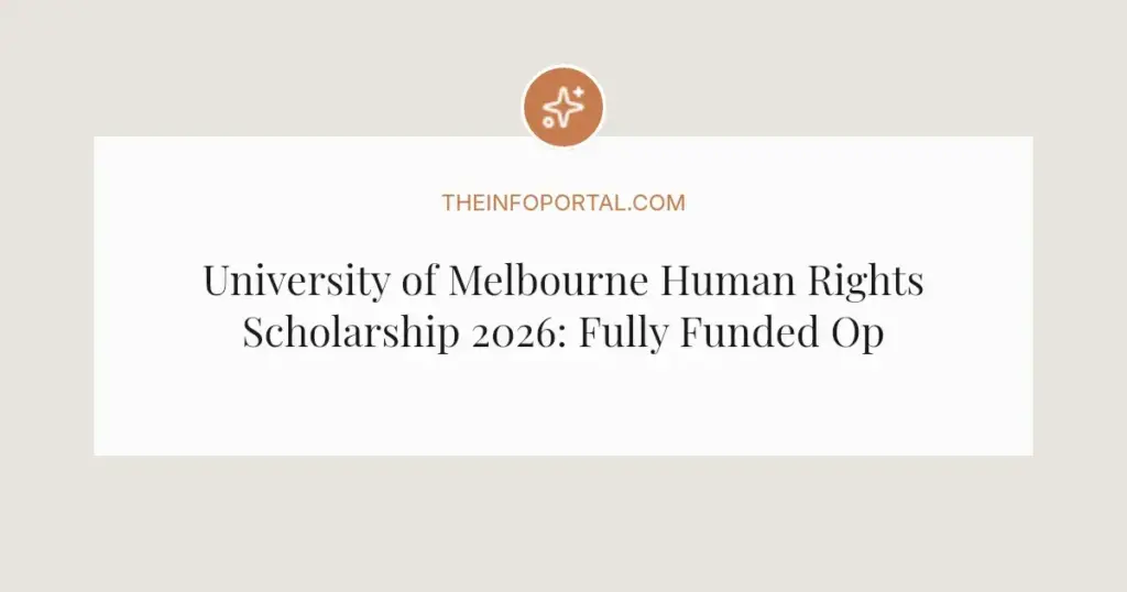 University of Melbourne Human Rights Scholarship 2026: Fully Funded Opportunity