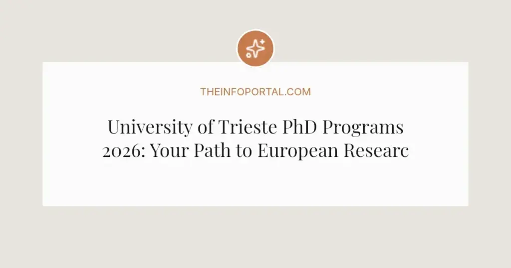 University of Trieste PhD Programs 2026: Your Path to European Research