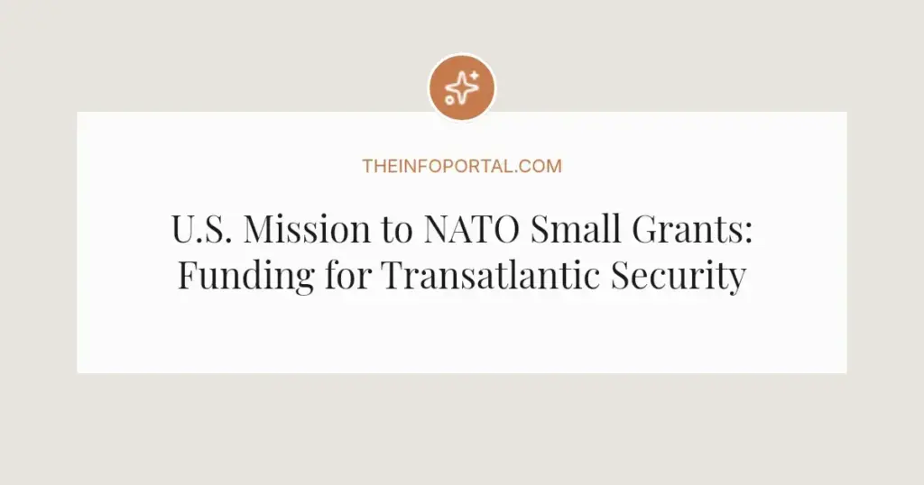 U.S. Mission to NATO Small Grants: Funding for Transatlantic Security and Cooperation