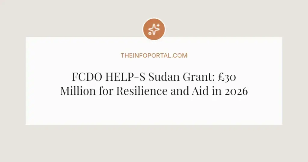 FCDO HELP-S Sudan Grant: £30 Million for Resilience and Aid in 2026