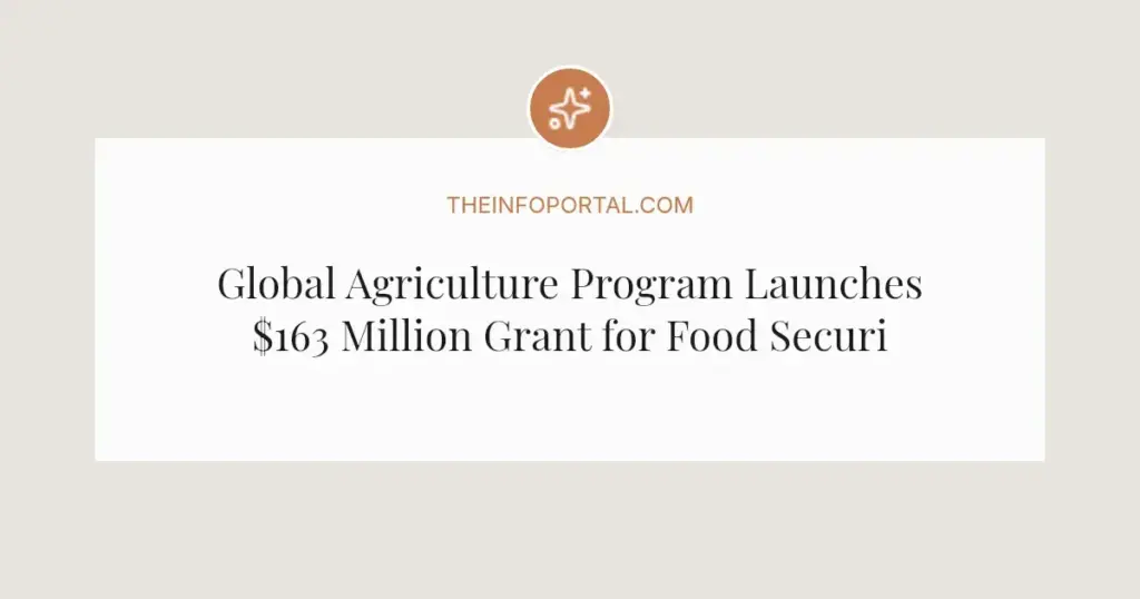 Global Agriculture Program Launches $163 Million Grant for Food Security Initiatives in 2026