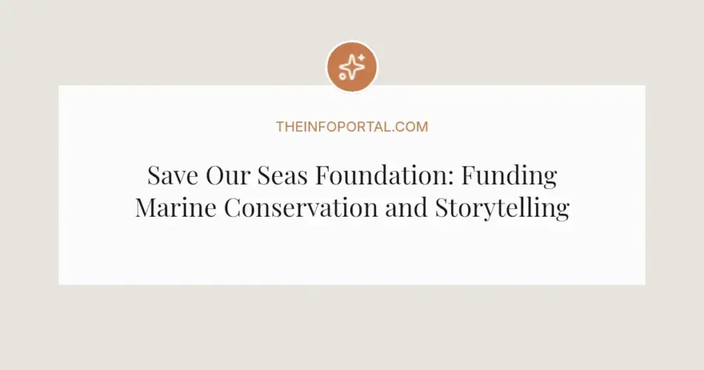 Save Our Seas Foundation: Funding Marine Conservation and Storytelling in 2026