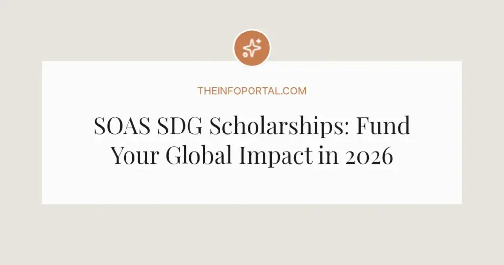 SOAS SDG Scholarships: Fund Your Global Impact in 2026