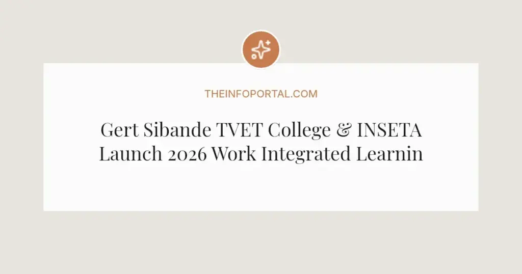 Gert Sibande TVET College & INSETA Launch 2026 Work Integrated Learning Programme