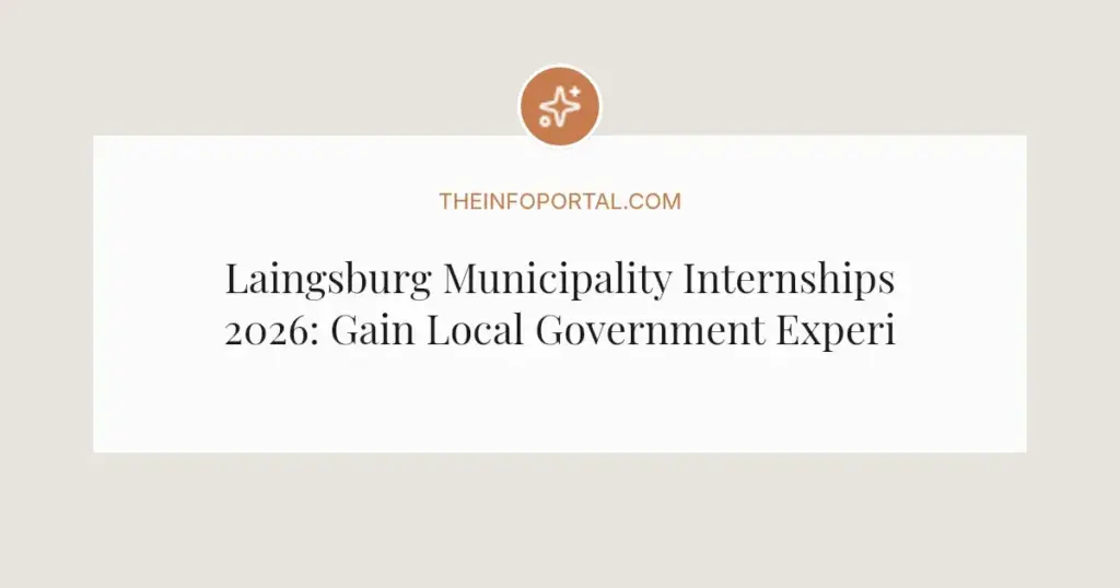 Laingsburg Municipality Internships 2026: Gain Local Government Experience