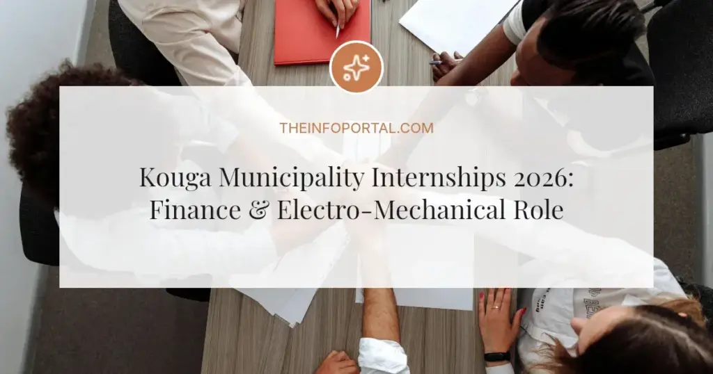 Kouga Municipality Internships 2026: Finance & Electro-Mechanical Roles Available