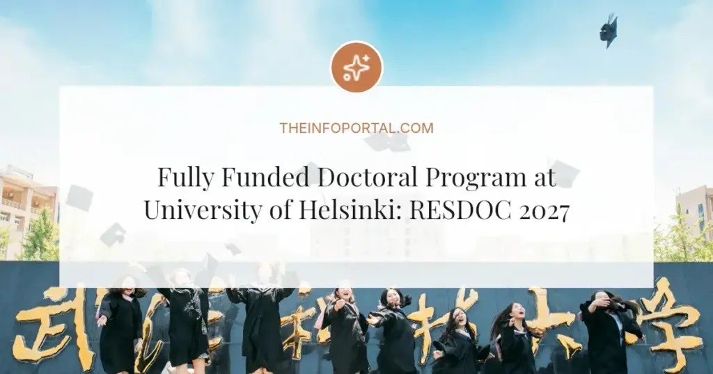 Fully Funded Doctoral Program at University of Helsinki: RESDOC 2027